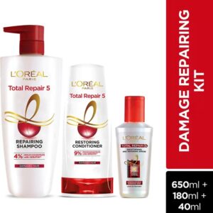 l'oréal paris total repair 5 shampoo 650ml + conditioner 175ml + serum 40ml (3 items in the set)